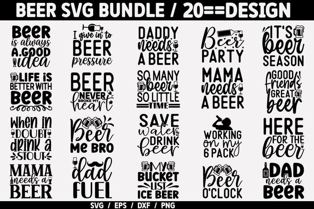 Beer SVG Bundle Cut File SVG akazaddesign 