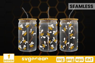 Bees Libbey Wrap SVG SVG SvgOcean 