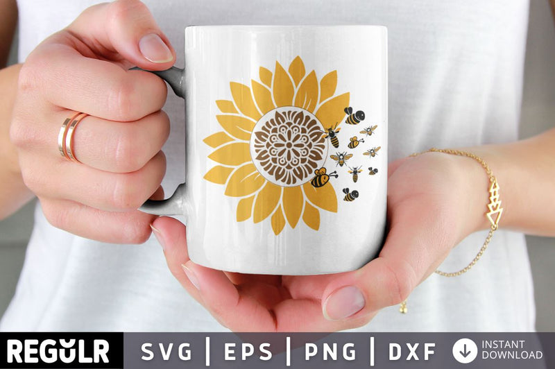 bees sunflower SVG SVG Regulrcrative 