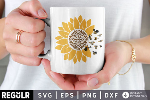 bees sunflower SVG SVG Regulrcrative 