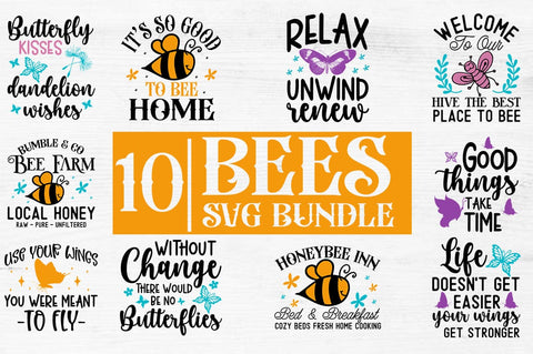 Bees SVG Bundle Butterflies & Dragonflies SVG Bundle SVG Svgcraft 