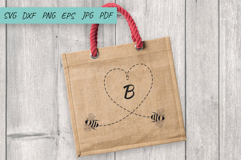 Bees SVG, Honey Bee SVG, Bumble Honey SVG, Monogram frame SVG Irina Ostapenko 