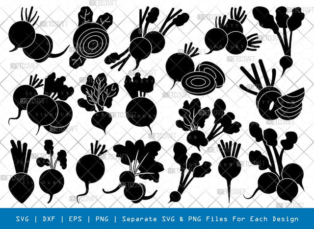 Beet Silhouette, Beet SVG, Food Item Svg, Vegetable Svg, Beetroot Svg, Beet Bundle, SB00901 SVG ETC Craft 