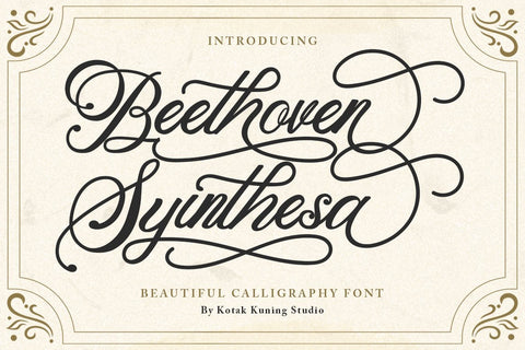 Beethoven Syinthesa Font Kotak Kuning Studio 