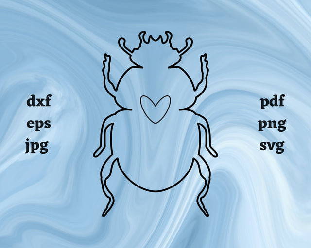 Beetle Heart SVG Cut File SVG Northern Light SVG 