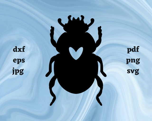 Beetle Heart SVG Cut File SVG Northern Light SVG 