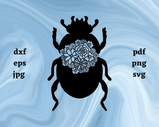 Beetle Mandala SVG Cut File SVG Northern Light SVG 