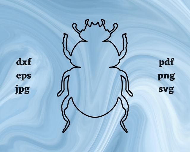 Beetle Outline SVG Cut File SVG Northern Light SVG 