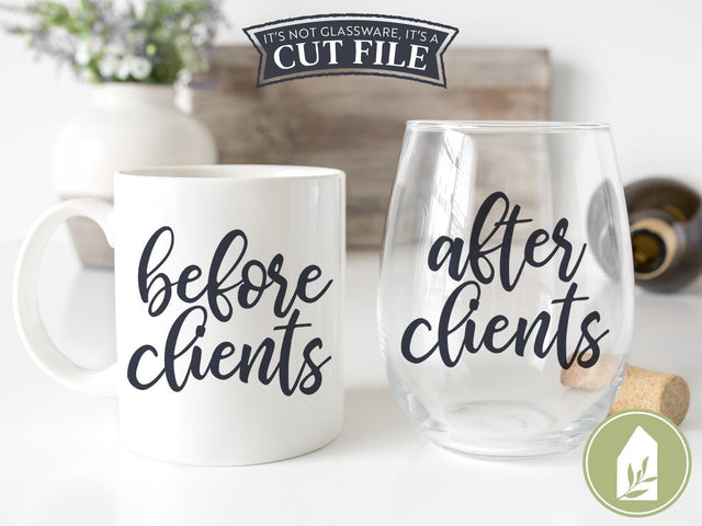 Before After Clients SVG Files | Wine Glass Coffee Mug SVG SVG LilleJuniper 