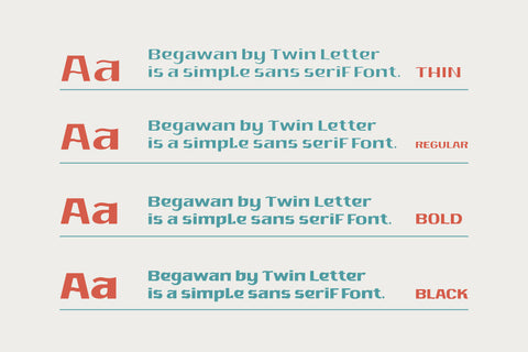 Begawan Font twinletter 