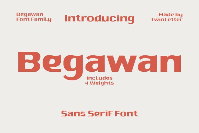 Begawan Font twinletter 