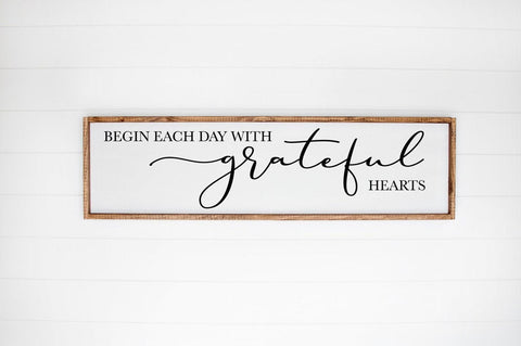 Begin Each Day With A Grateful Hearts SVG Simply Cutz 
