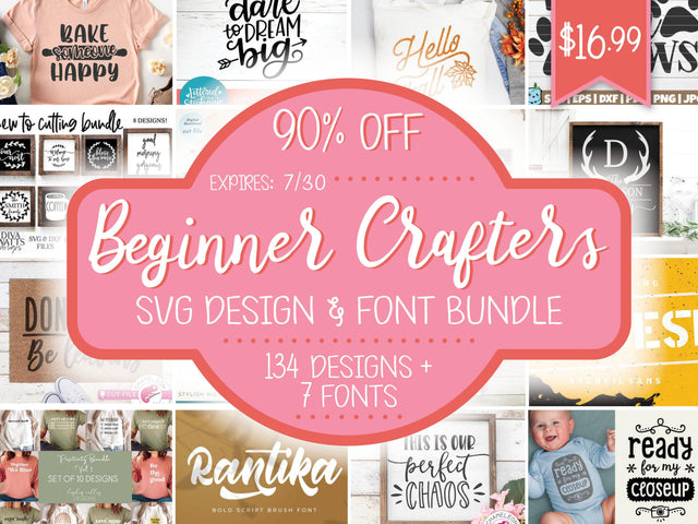 Beginner Crafters SVG Design and Font Bundle Bundle So Fontsy Design Shop 