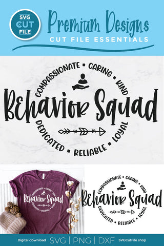 Behavior svg squad with round circle for cutting machines SVG SVG Cut File 