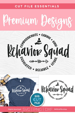 Behavior svg squad with round circle for cutting machines SVG SVG Cut File 