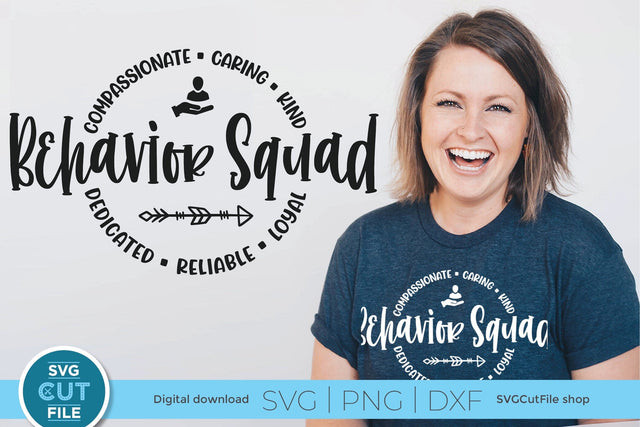 Behavior svg squad with round circle for cutting machines SVG SVG Cut File 
