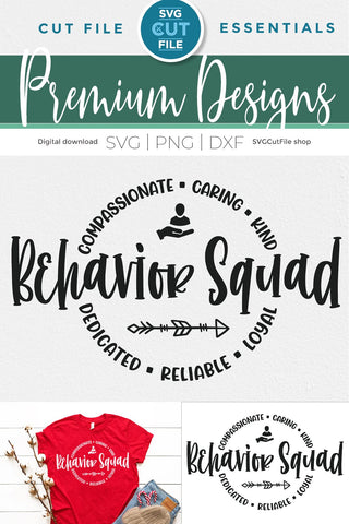 Behavior svg squad with round circle for cutting machines SVG SVG Cut File 