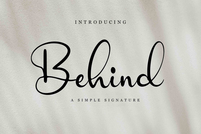Behind Font LetterdayStudio 
