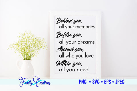 Behind You Saying SVG Family Creations 