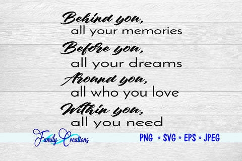 Behind You Saying SVG Family Creations 