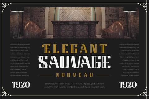 BEHINER | Art Deco Font Font twinletter 