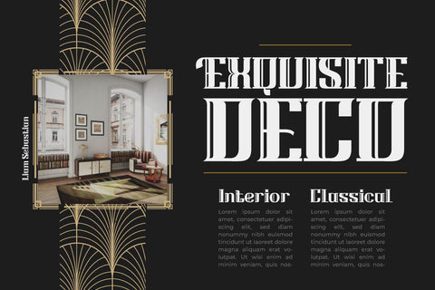 BEHINER | Art Deco Font Font twinletter 