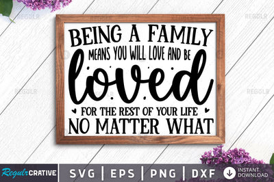Being a family means SVG SVG Regulrcrative 