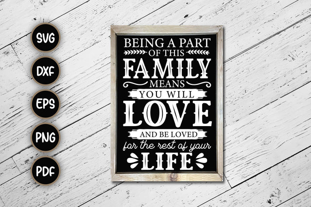 Being A Part Of This Family - SVG Cut File SVG CraftLabSVG 