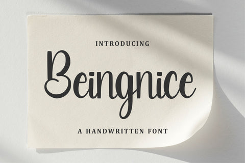 Beingnice Font Qwrtype Foundry 