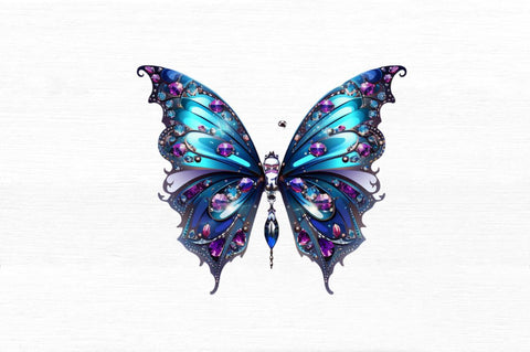Bejeweled Butterfly Clipart Sublimation Regulrcrative 