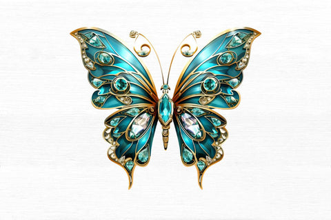 Bejeweled Butterfly Clipart Sublimation Regulrcrative 