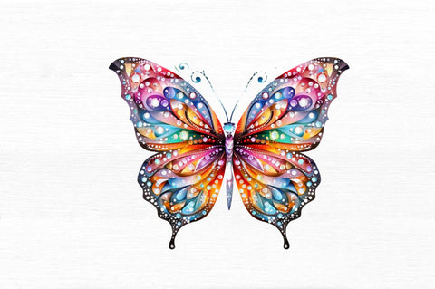 Bejeweled Butterfly Clipart Sublimation Regulrcrative 