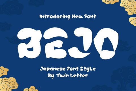 BEJO - Japanese style font Font twinletter 