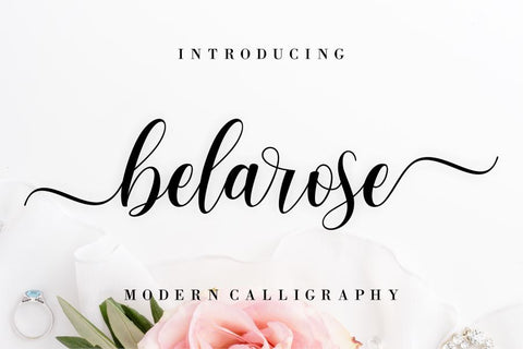 Belarose Modern Calligraphy Font MJB Letters Studio 