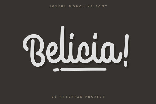 Belicia! - Casual Script Font Arterfak Project 