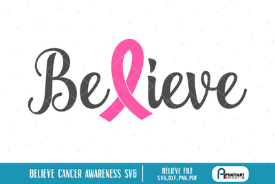 Believe Cancer Awareness svg SVG Pinoyart Kreatib 