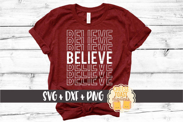 Believe - Christmas Mirror Word SVG PNG DXF Cut Files SVG Cheese Toast Digitals 