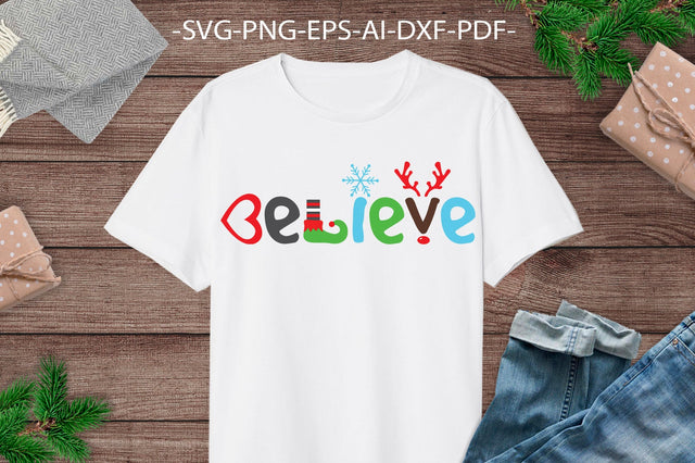 Believe Christmas svg | Believe in Christmas Svg | Believe cut svg | Christmass sign | Holiday Svg | Christmas shirt | Merry Christmas Svg SVG 1uniqueminute 