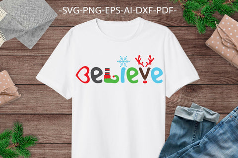 Believe Christmas svg | Believe in Christmas Svg | Believe cut svg | Christmass sign | Holiday Svg | Christmas shirt | Merry Christmas Svg SVG 1uniqueminute 