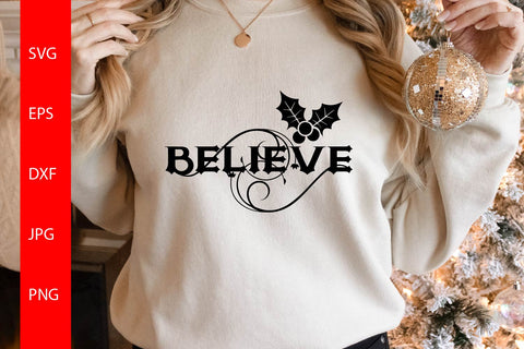 Believe, Christmas SVG Free For Commercial Use SVG Sintegra 