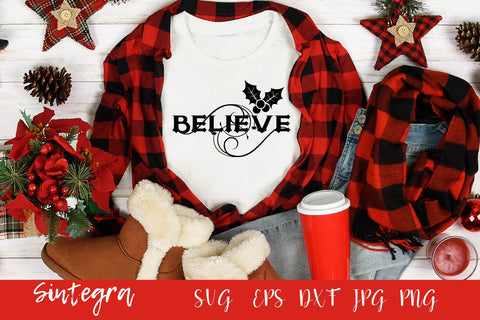 Believe, Christmas SVG Free For Commercial Use SVG Sintegra 