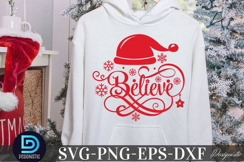 Believe, Christmas SVG SVG DESIGNISTIC 