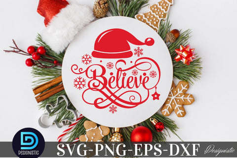 Believe, Christmas SVG SVG DESIGNISTIC 