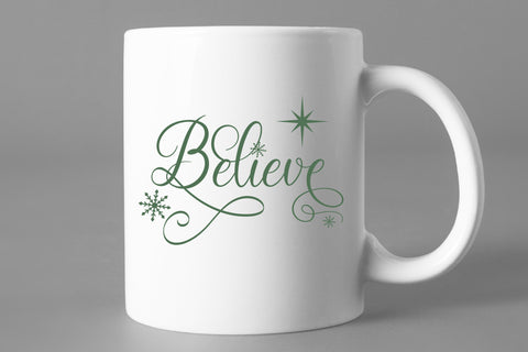 Believe Christmas SVG SVG Style and Stencil 