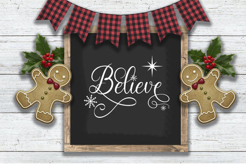 Believe Christmas SVG SVG Style and Stencil 