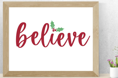 Believe Christmas SVG SVG Style and Stencil 