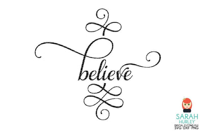 Believe Cross Word SVG Sarah Hurley 