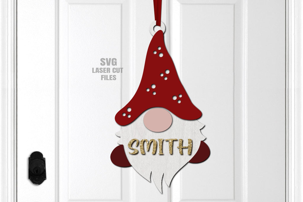 Believe Gnome Ornament SVG Laser Cut Files | Christmas SVG - So Fontsy