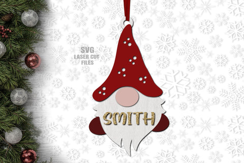 Believe Gnome Ornament SVG Laser Cut Files | Christmas SVG SVG Cloud9Design 