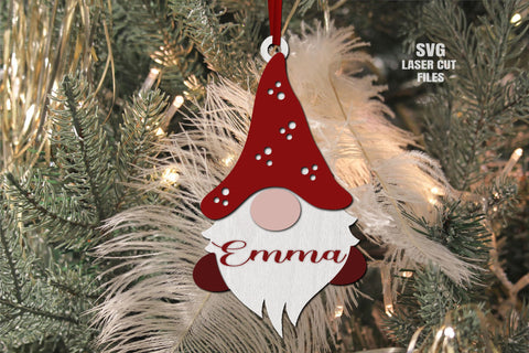 Believe Gnome Ornament SVG Laser Cut Files | Christmas SVG SVG Cloud9Design 